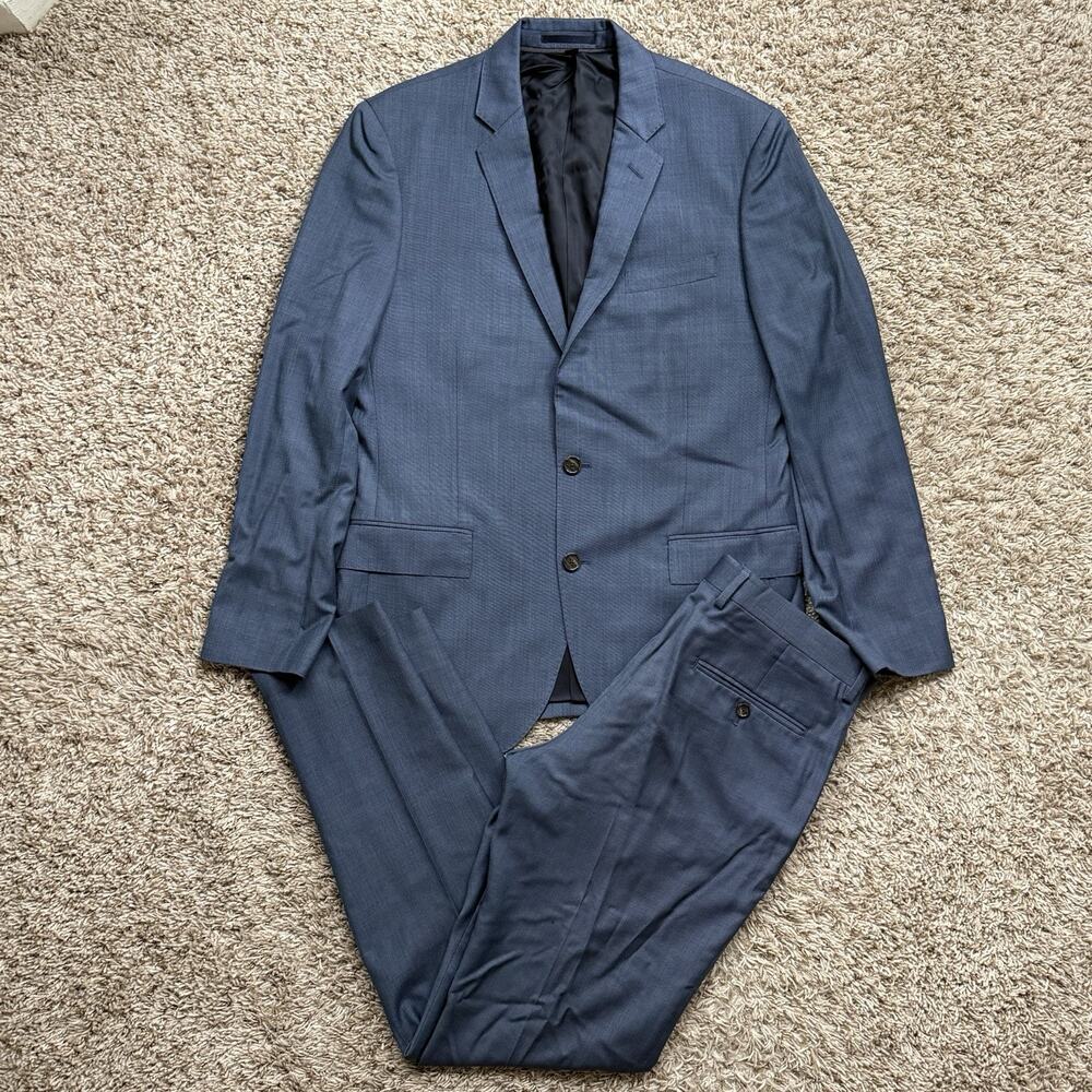 J.Crew Ludlow Tollegno 1900 Wool Suit Blue Jacket 40R Pants Size 30x30